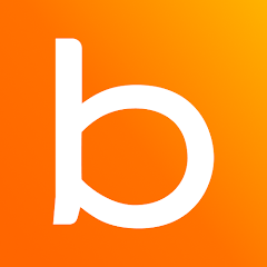 Logotipo de Betsson Peru App con una letra 'b' en minúscula de color blanco sobre un fondo degradado naranja.